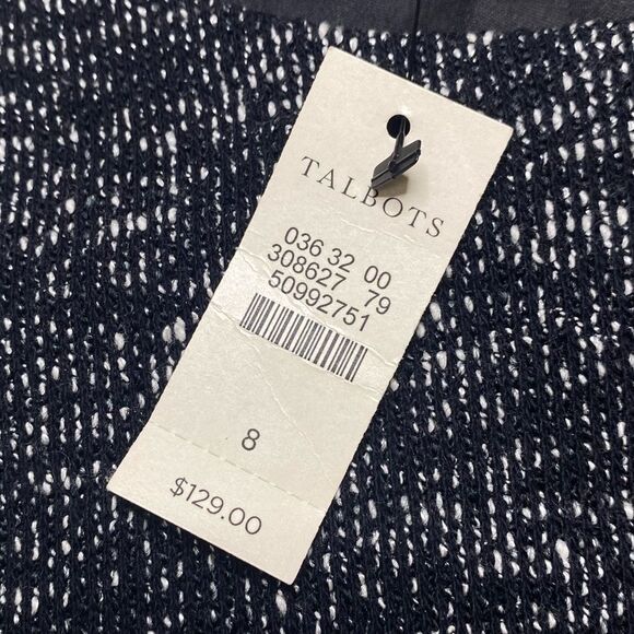 Talbots Marled Knit Dress Lined Black Sz 8 NWT - Picture 11 of 12